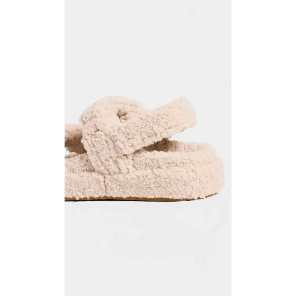 TORY BURCH WOMEN'S KIRA SHERPA SPORT SANDALS, TAUPE, 11 MEDIUM US